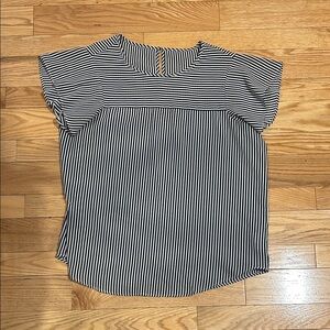 Striped Navy and White Women's Top